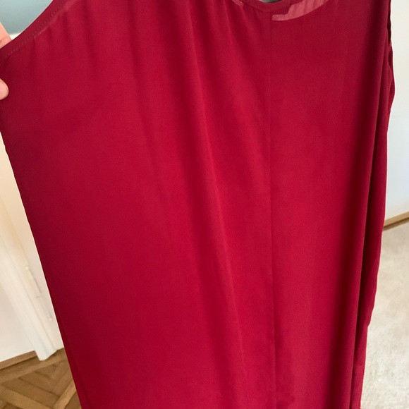J Crew dark red maxi slip dress L EUC like new condition - Picture 8 of 12